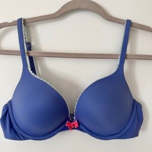 Victoria's Secret Bra Body by Victoria Push Up Periwinkle Lace Sz 32C